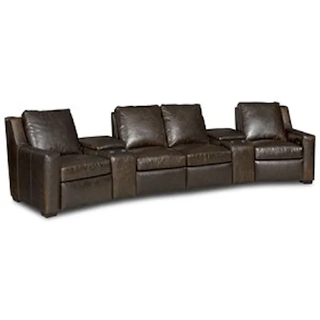 Three Piece Power Reclining Sectional Sofa with Cupholder Storage Consoles